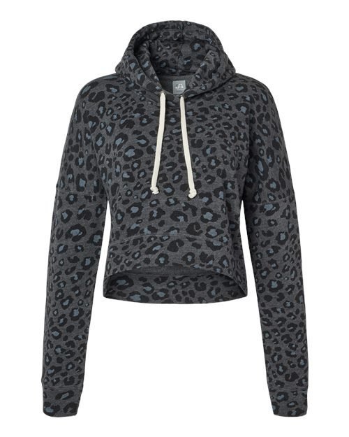 J. America Women's Crop Hooded Sweatshirt, product photo