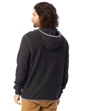 Alternative view of Alternative Adult Quarter Zip Fleece Hooded Sweatshirt 43251RT