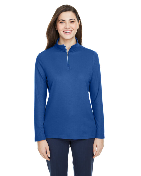 CORE365 Ladies' Fusion ChromaSoft Pique Quarter-Zip CE405W