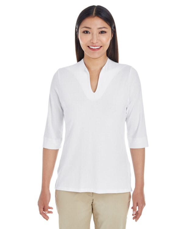 Devon & Jones Ladies' Perfect Fit Tailored Open Neckline Top DP188W