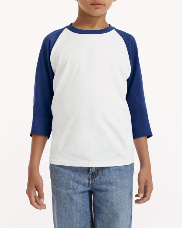 Gildan Youth Heavy Cotton 3/4-Raglan Sleeve T-Shirt G570B