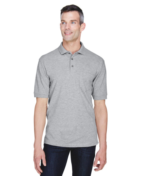 Harriton Men's 5.6 oz. Easy Blend Polo with Pocket M265P