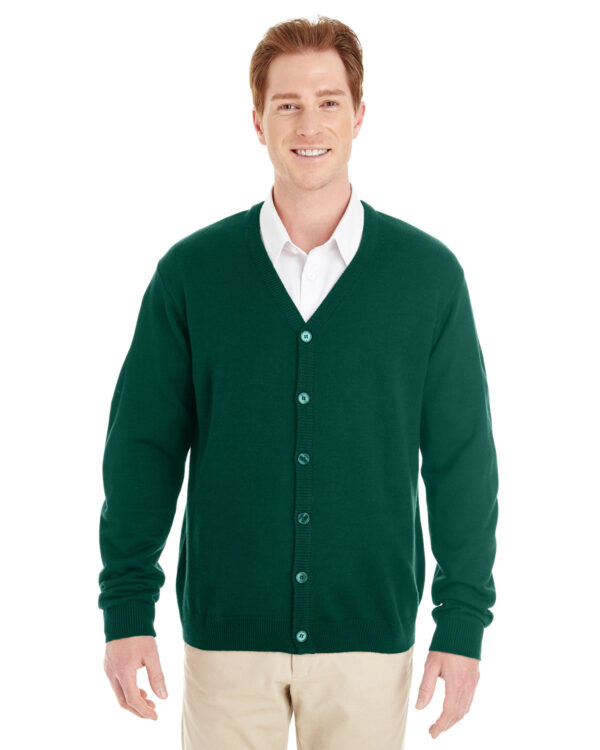 Harriton Men's Pilbloc V-Neck Button Cardigan Sweater M425