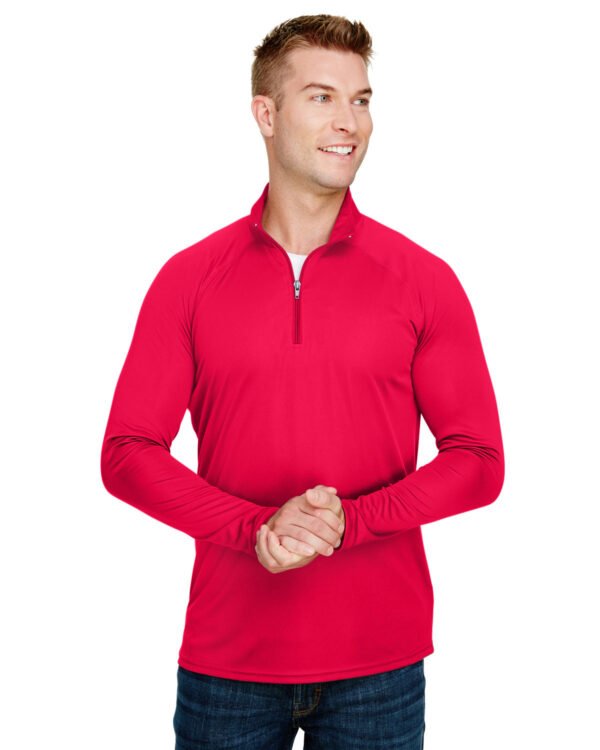 A4 Adult Daily Polyester 1/4 Zip N4268