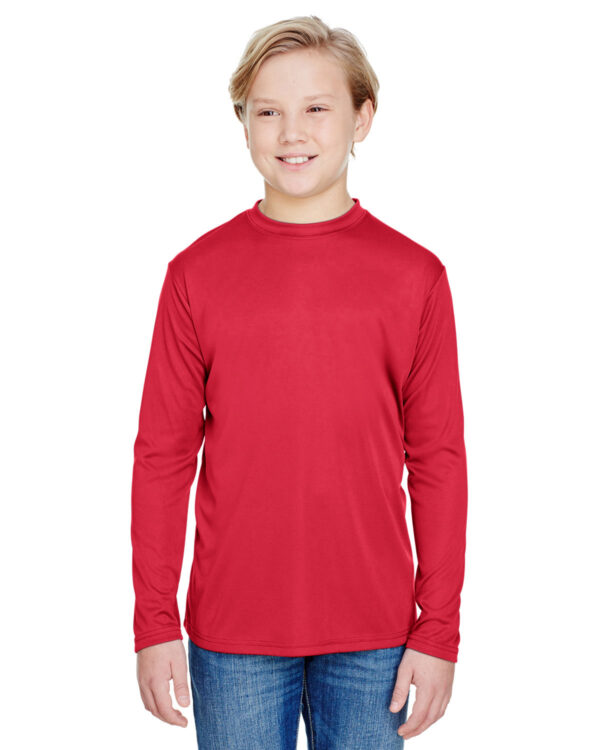 A4 Youth Long Sleeve Cooling Performance Crew Shirt NB3165