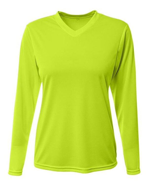 A4 Ladies' Long-Sleeve Sprint V-Neck T-Shirt NW3425