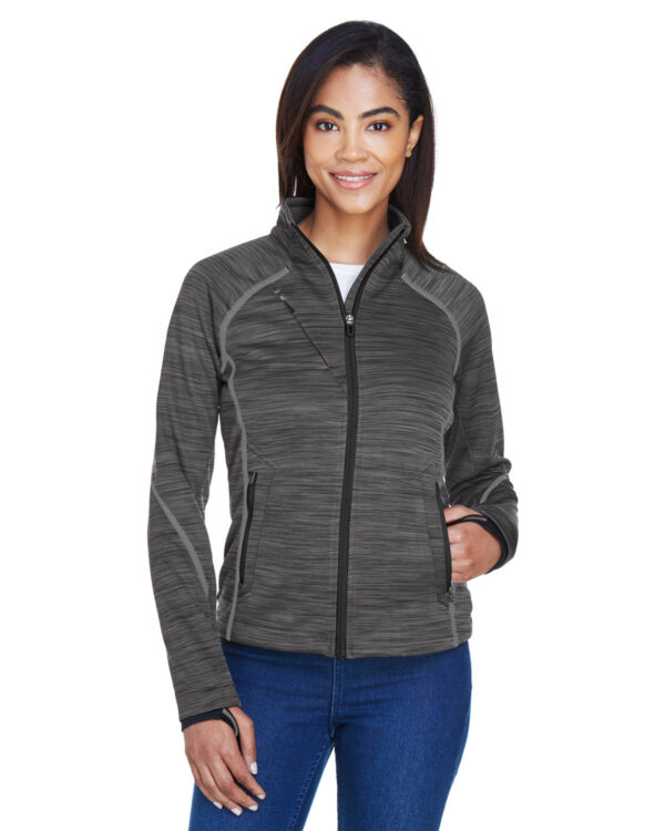 North End Ladies' Flux Mélange Bonded Fleece Jacket 78697