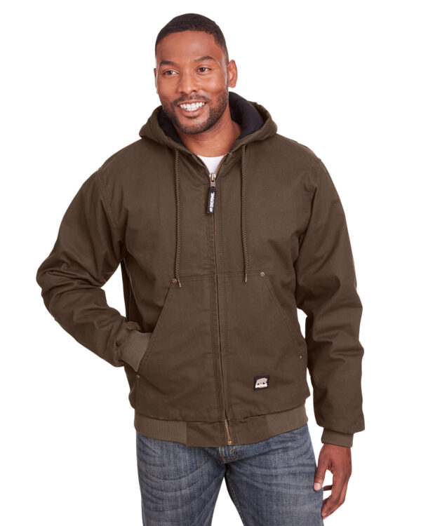 Berne Men's Tall Highland Washed Cotton Duck Hooded Jacket HJ375T