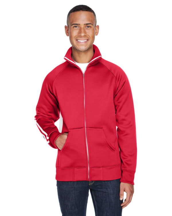 J America Adult Vintage Poly Fleece Track Jacket JA8858