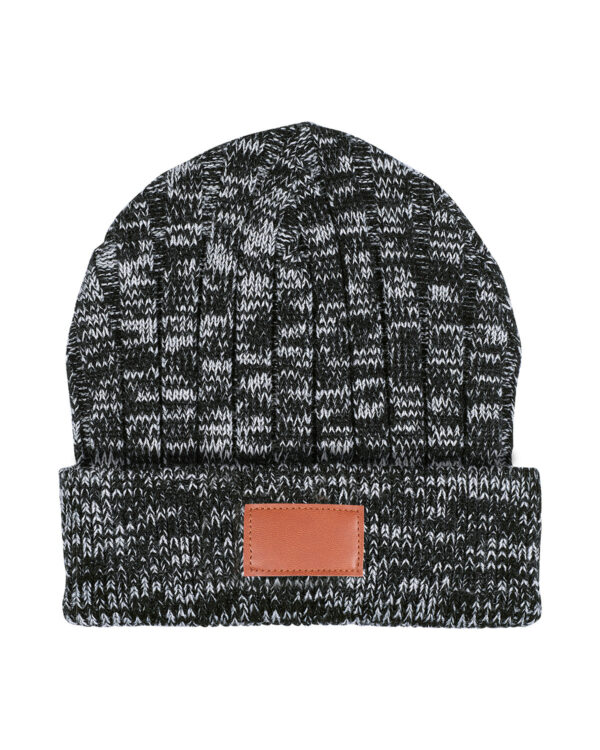 Leeman Heathered Knit Cuffed Rib Beanie LG304