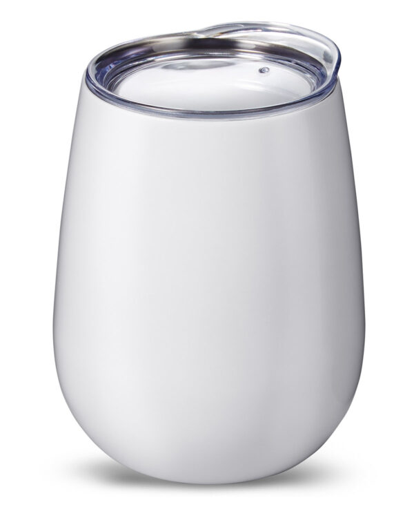 Prime Line 10oz Stemless Vacuum Wine Tumbler With Lid PL-2229