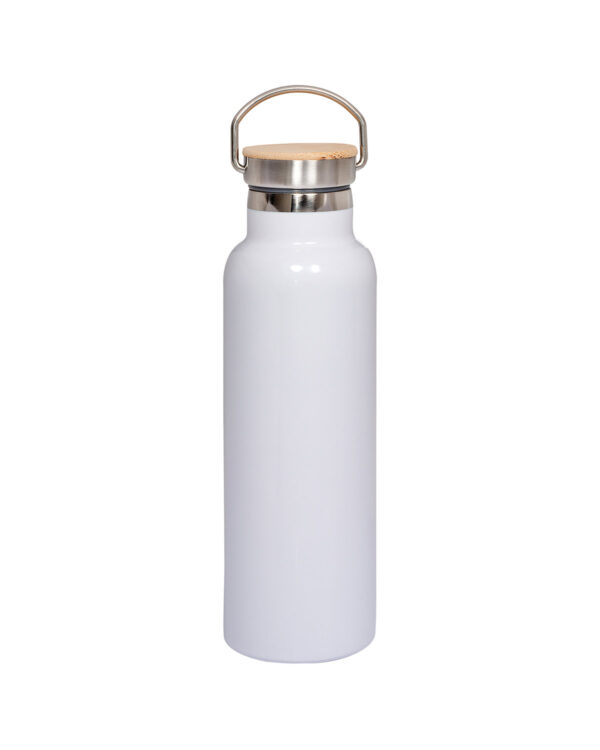 Prime Line 20oz Vacuum Bottle With Bamboo Lid PL-4205