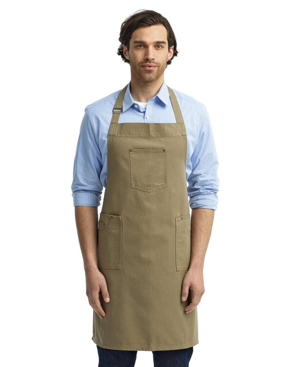 Artisan Collection by Reprime Unisex Cotton Chino Bib Apron RP132