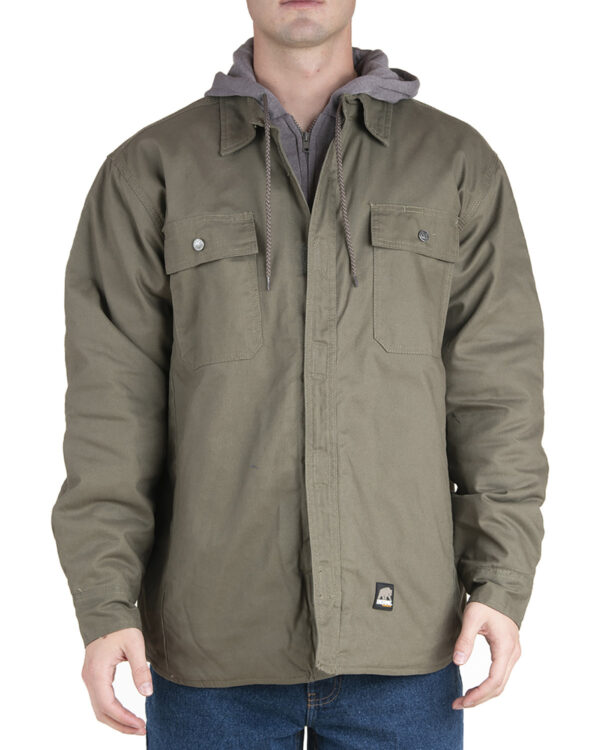 Berne Men's Throttle Hooded Shirt Jacket SH68