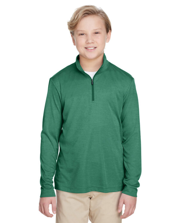 Team 365 Youth Zone Sonic Heather Performance Quarter-Zip TT31HY