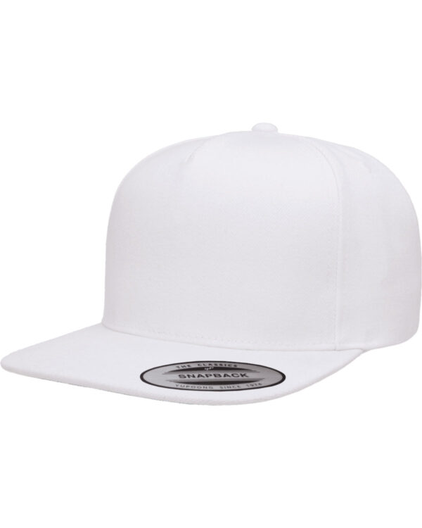 Yupoong Adult 5-Panel Structured Flat Visor Classic Snapback Cap YP5089