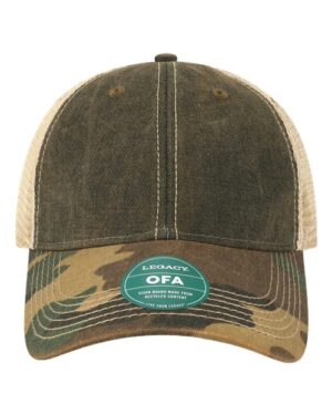 Old Favorite Trucker Cap - Black/ Army Camo/ Khaki