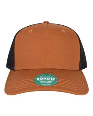 Five-Panel Trucker Cap - Copper Slub/ Black