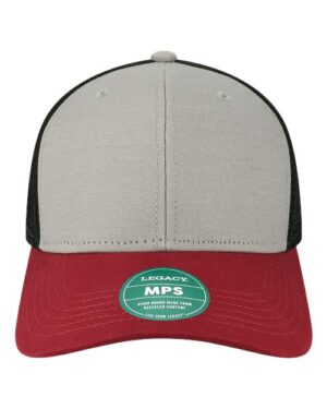 Mid-Pro Snapback Trucker Cap - Grey/ Burgundy/ Black