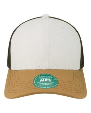 Mid-Pro Snapback Trucker Cap - White/ Caramel/ Brown