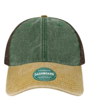 Dashboard Trucker Cap - Green/ Camel/ Brown