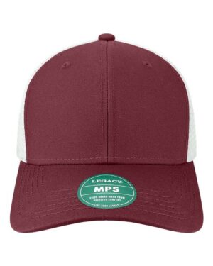 Mid-Pro Snapback Trucker Cap - Maroon/ White