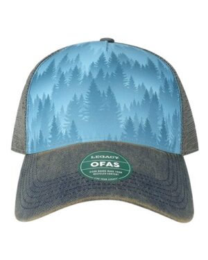 Old Favorite Five-Panel Trucker Cap - Blue Pines