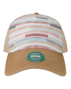 Old Favorite Five-Panel Trucker Cap - Fabric Stripes