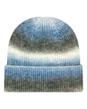 Tie-Dyed Ribbed Beanie - Blue Ice