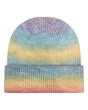 Tie-Dyed Ribbed Beanie - Sherbet