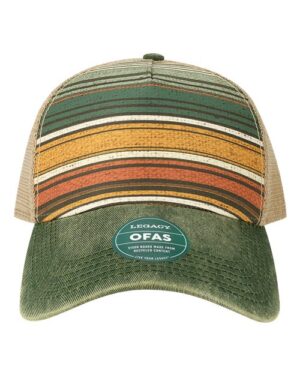 Old Favorite Five-Panel Trucker Cap - Green Stripe