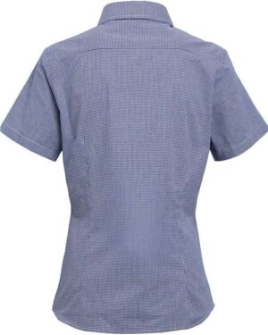 Alternative view of Women's Microcheck Gingham Short Sleeve Cotton Dress Shirt