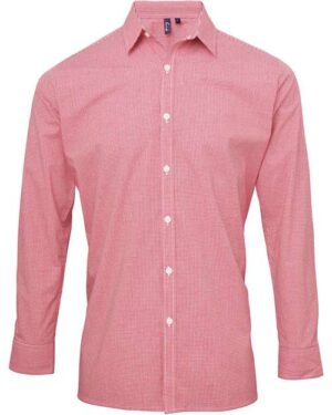 Men's Microcheck Gingham Cotton Shirt