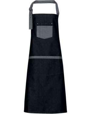 Domain Contrast Denim Bib Apron
