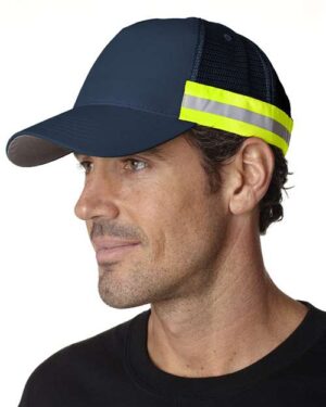 Alternative view of Trucker Reflector High-Visibility Constructed Cap