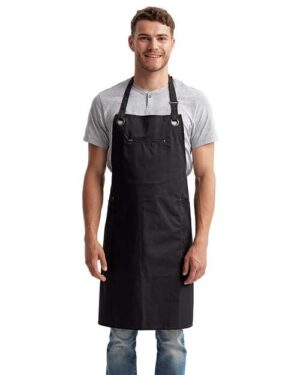 Barley Contrast Stitch Recycled Bib Apron