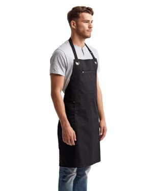 Alternative view of Barley Contrast Stitch Recycled Bib Apron