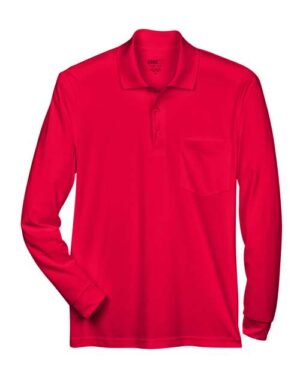 Men's Pinnacle Performance Long Sleeve Piqué Polo with Pocket
