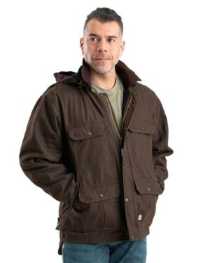 Alternative view of Men's Heartland Washed Duck Zip-Off Hooded Coat