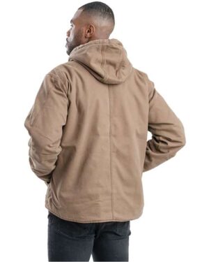 Alternative view of Men's Vintage Washed Sherpa-Lined Hooded Jacket