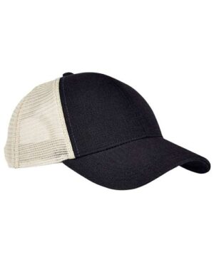 Hemp Blend Trucker Cap - Black/ Oyster