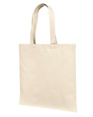 Cotton Canvas Tote Bag With Self Fabric Handles