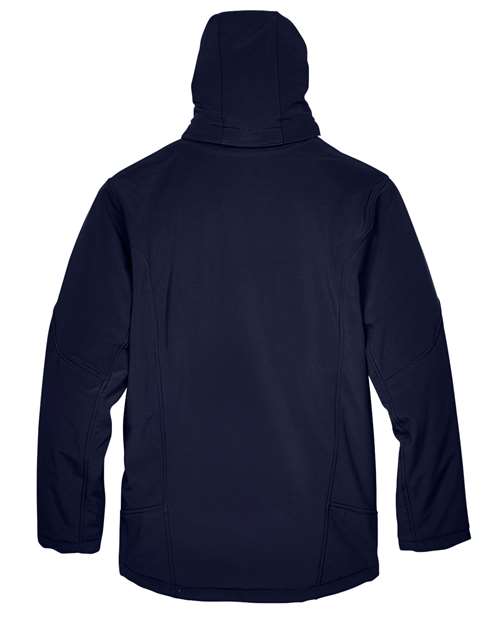 Men's Glacier Insulated Three-Layer Fleece Soft Shell Hood Jacket with Detachable Hood - Image 7