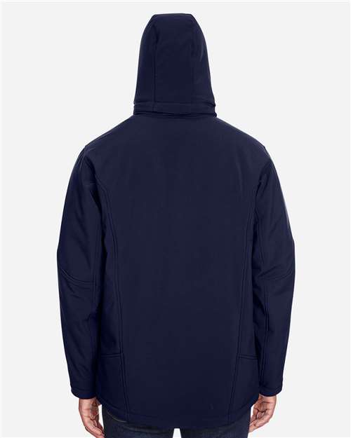 Men's Glacier Insulated Three-Layer Fleece Soft Shell Hood Jacket with Detachable Hood - Image 10