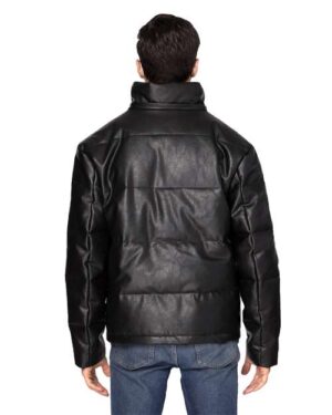 Alternative view of Unisex Vegan Leather Puffer Jacket