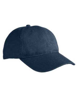 Washed Hemp Unstructured Baseball Cap - Navy
