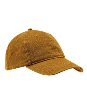 Washed Hemp Unstructured Baseball Cap - Old Gold