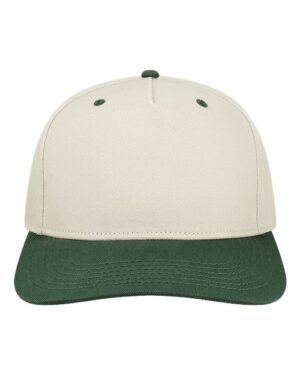 Heritage Twill Cap - Stone/ Dark Green