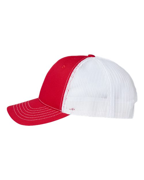 USA-Made Trucker Cap - Red/ White - Image 3