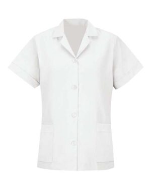 Women's Loose Fit Short Sleeve Button Smock